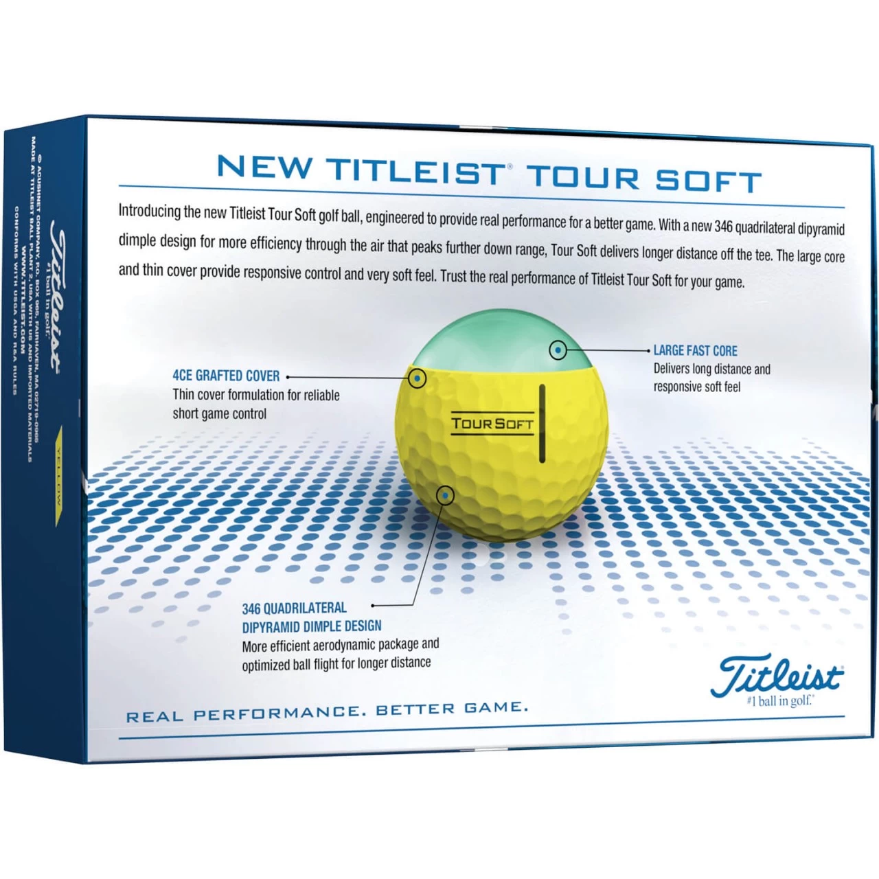 Titleist Tour Soft 2022 Golfbälle - 12er Pack, Gelb 3 Titleist Tour Soft 2022 Golfbälle - 12er Pack, Gelb – Bild 3
