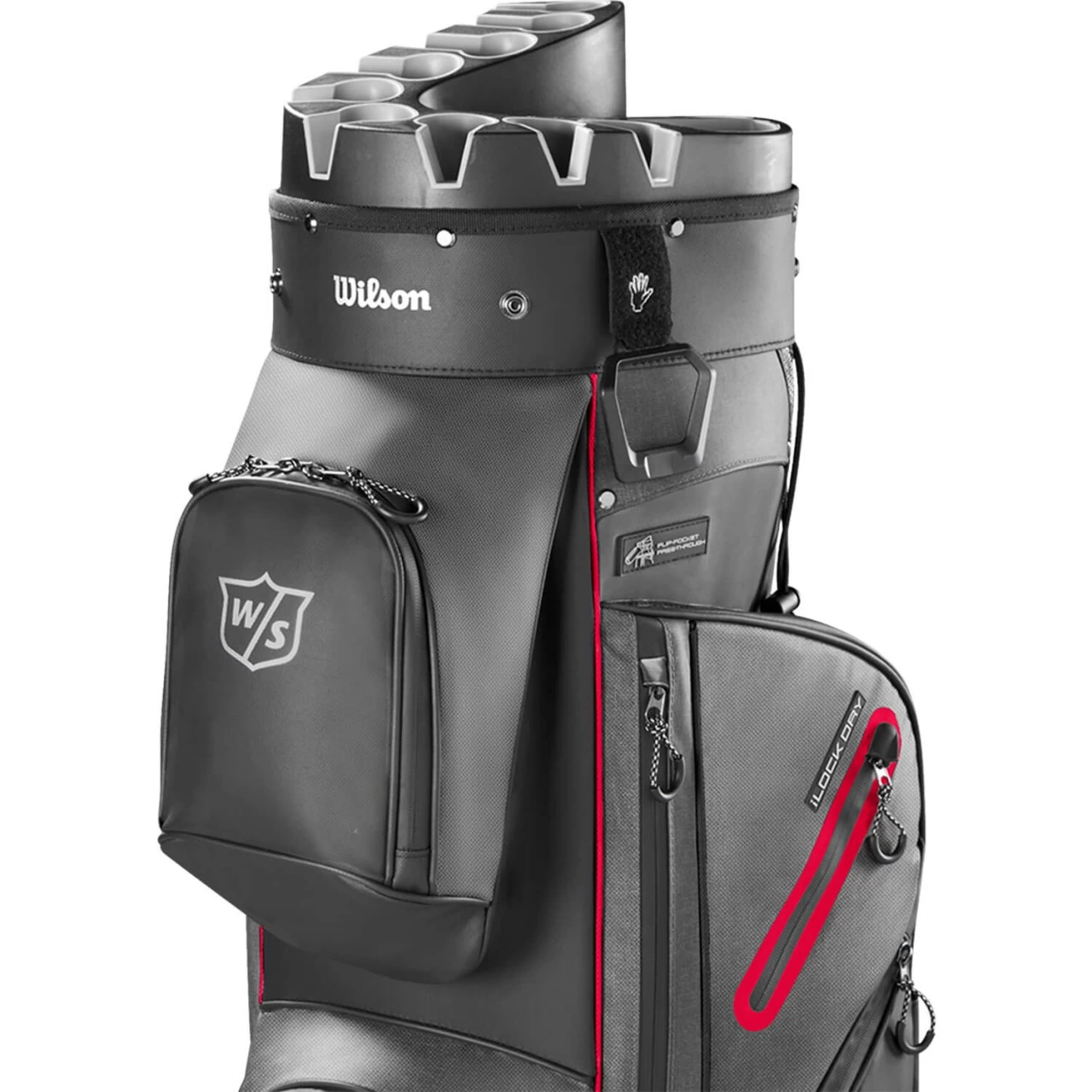 Wilson Staff Cartbag ILock Dry, Schwarz/rot 4 Wilson Staff Cartbag ILock Dry, Schwarz/rot – Bild 4