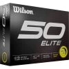 Wilson Staff Fifty Elite 23 Golfbälle - 12er Pack, Gelb