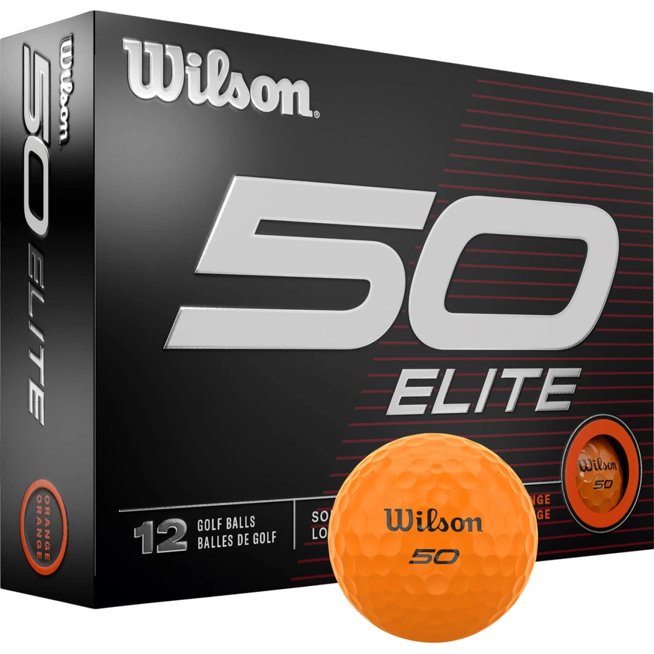 Wilson Staff Fifty Elite 23 Golfbälle - 12er Pack, Orange 2 Wilson Staff Fifty Elite 23 Golfbälle - 12er Pack, Orange – Bild 2